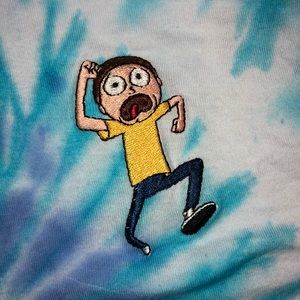 Rick & Morty Tie Dye Short Sleeve Shirt NWT